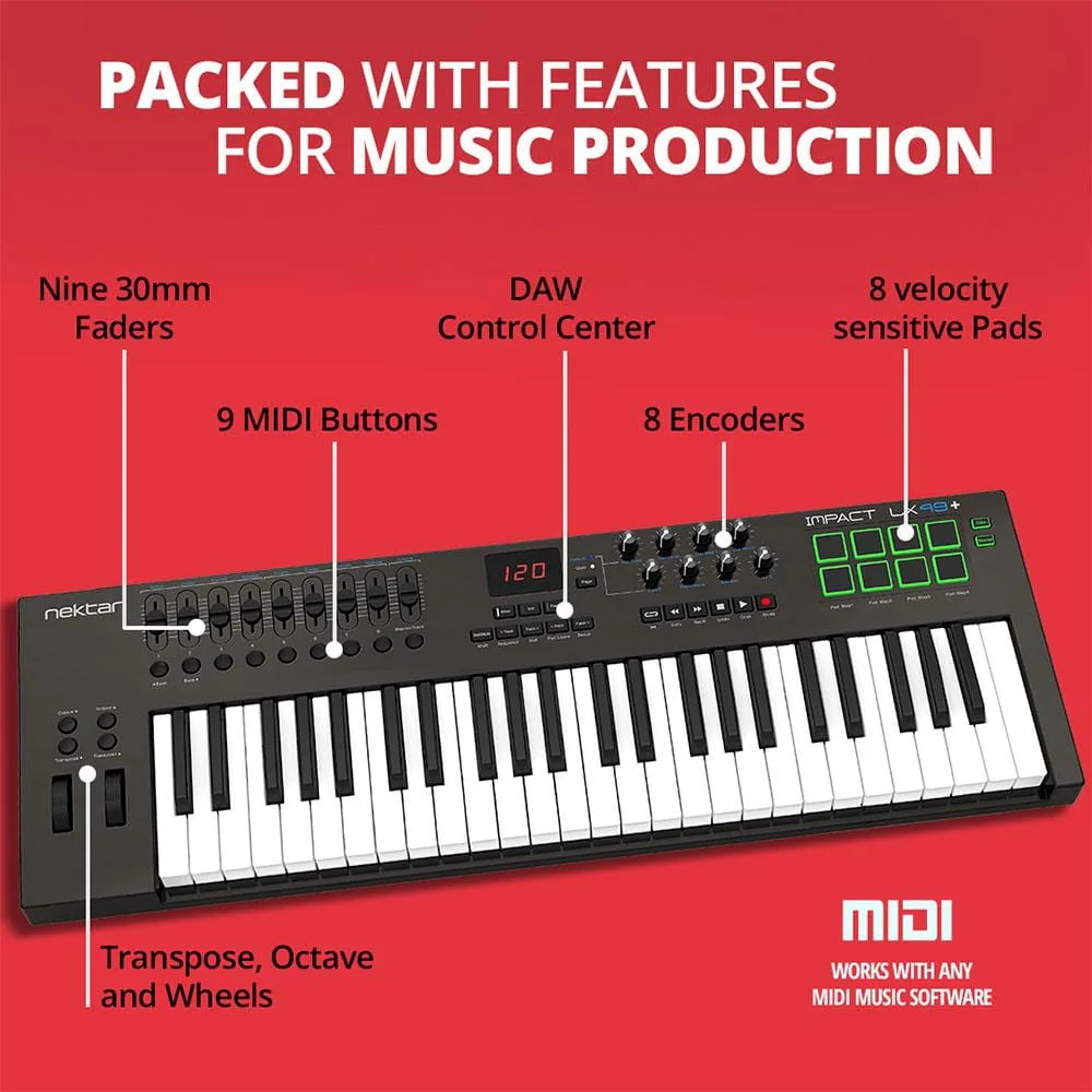 Nektar Impact LX49+ 49-key Midi Keyboard - Image 7