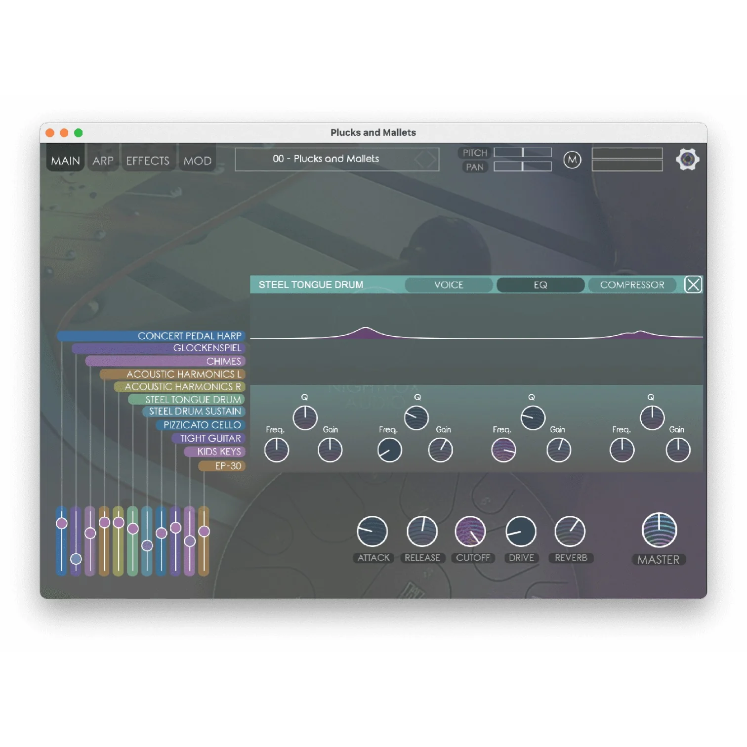 Nightfox Audio Plucks and Mallets Virtual Instrument – Professional Audio Software & Plugin - Image 4