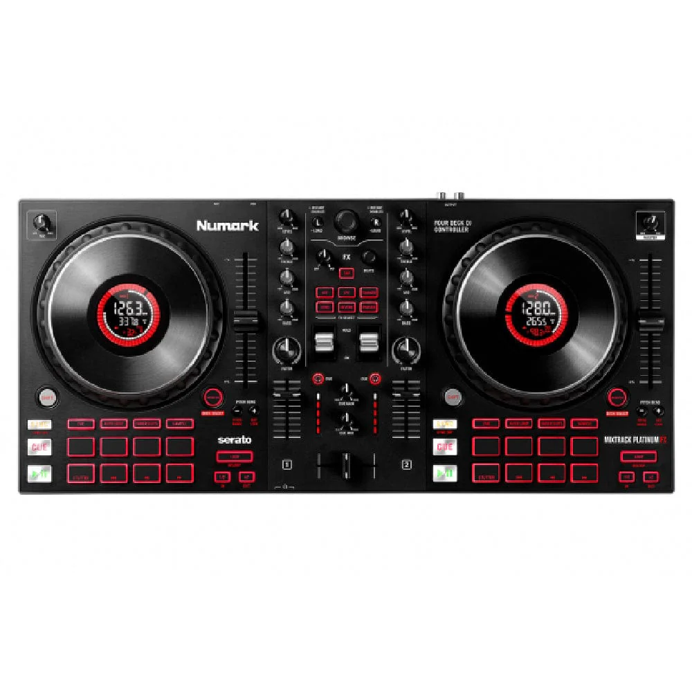 Numark Mixtrack Platinum FX 4-Deck Advanced DJ Controller with Jog Wheel Displays and Effects Paddles