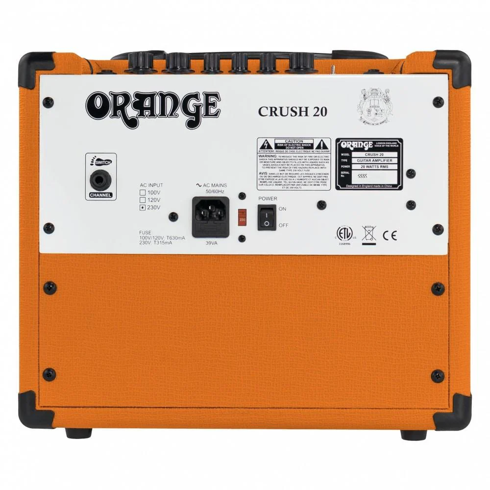Orange Crush 20 20w Twin Channel Solid State Combo Guitar Amplifier - Image 6