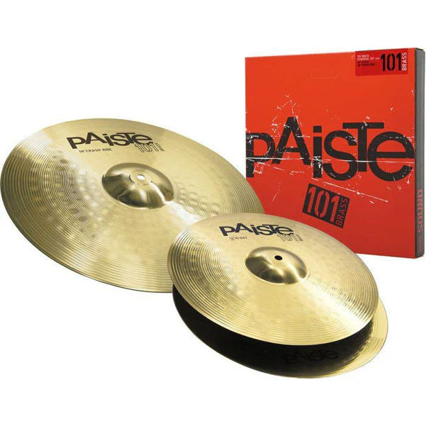 Paiste 101 Brass Essential Cymbal Set - 14inch Hi-Hats + 18inch Crash Ride