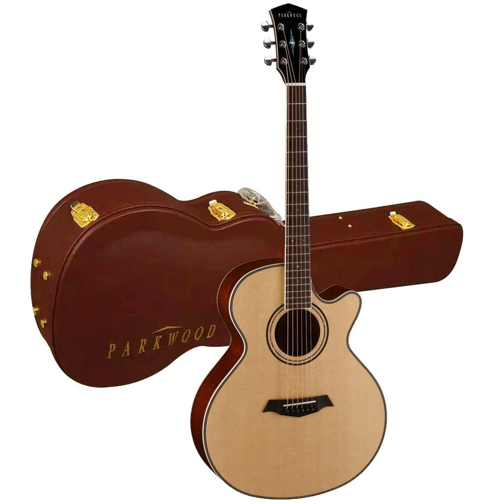 Parkwood P670 Grand Concert Cutaway Acoustic Guitar with Case