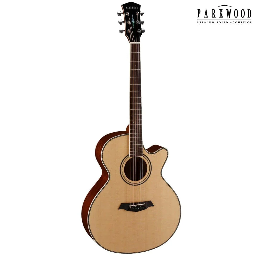 Parkwood P670 Grand Concert Cutaway Acoustic Guitar with Case - Image 2