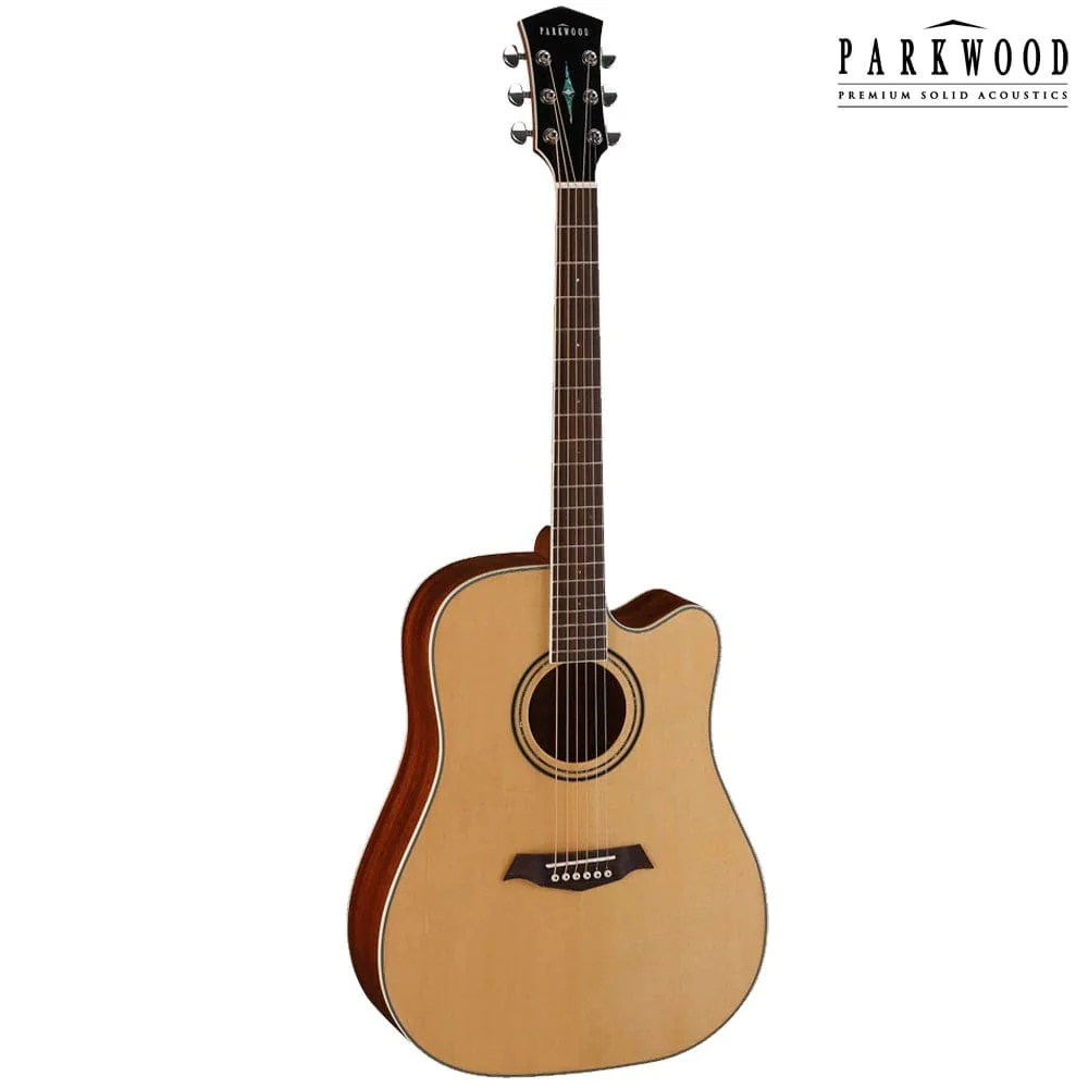 Parkwood S66 Dreadnought Cutaway Electro Acoustic Guitar with Gigbag - Image 2