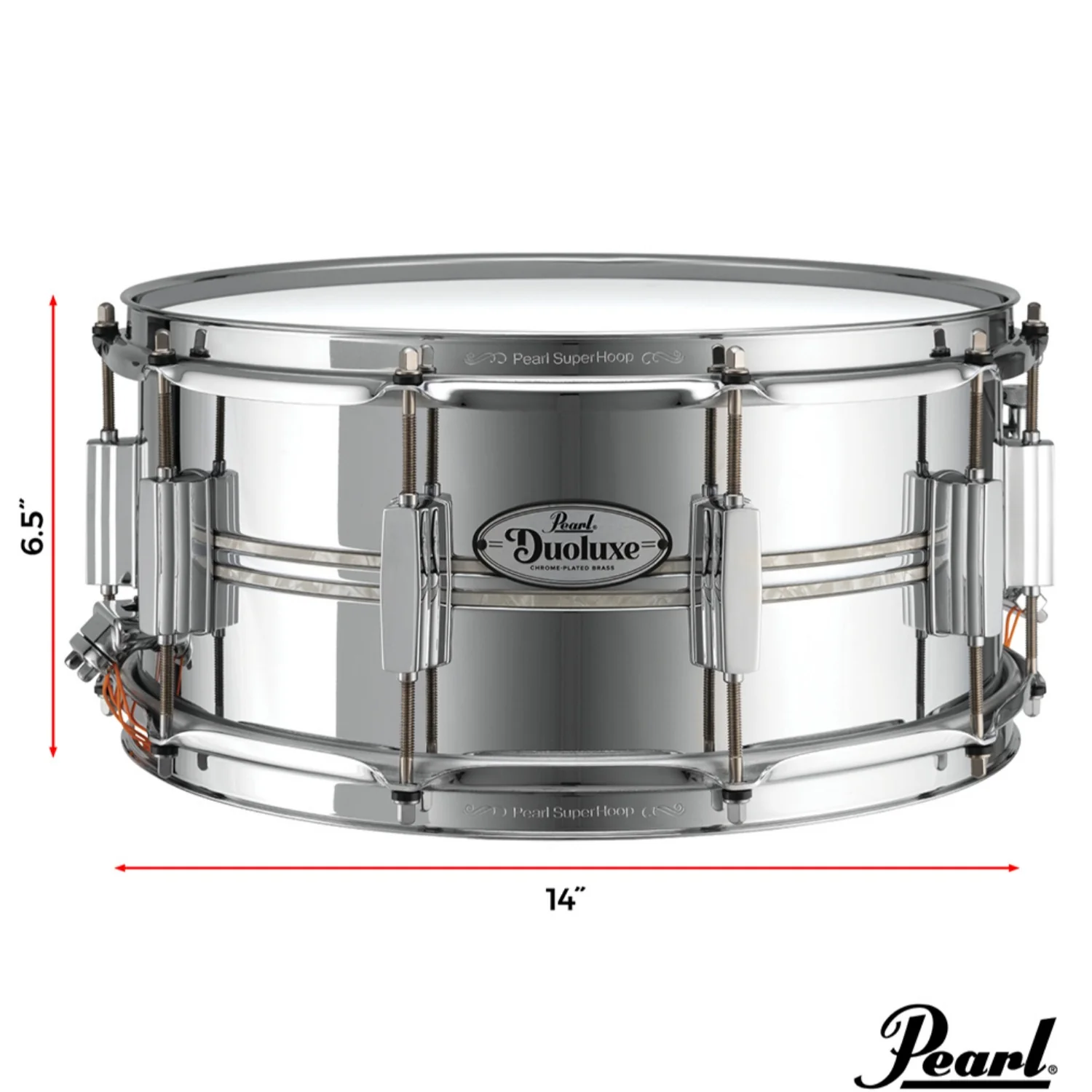 Pearl DUX1465BR 14" x 6.5" Duolux Snare Drum - Image 8