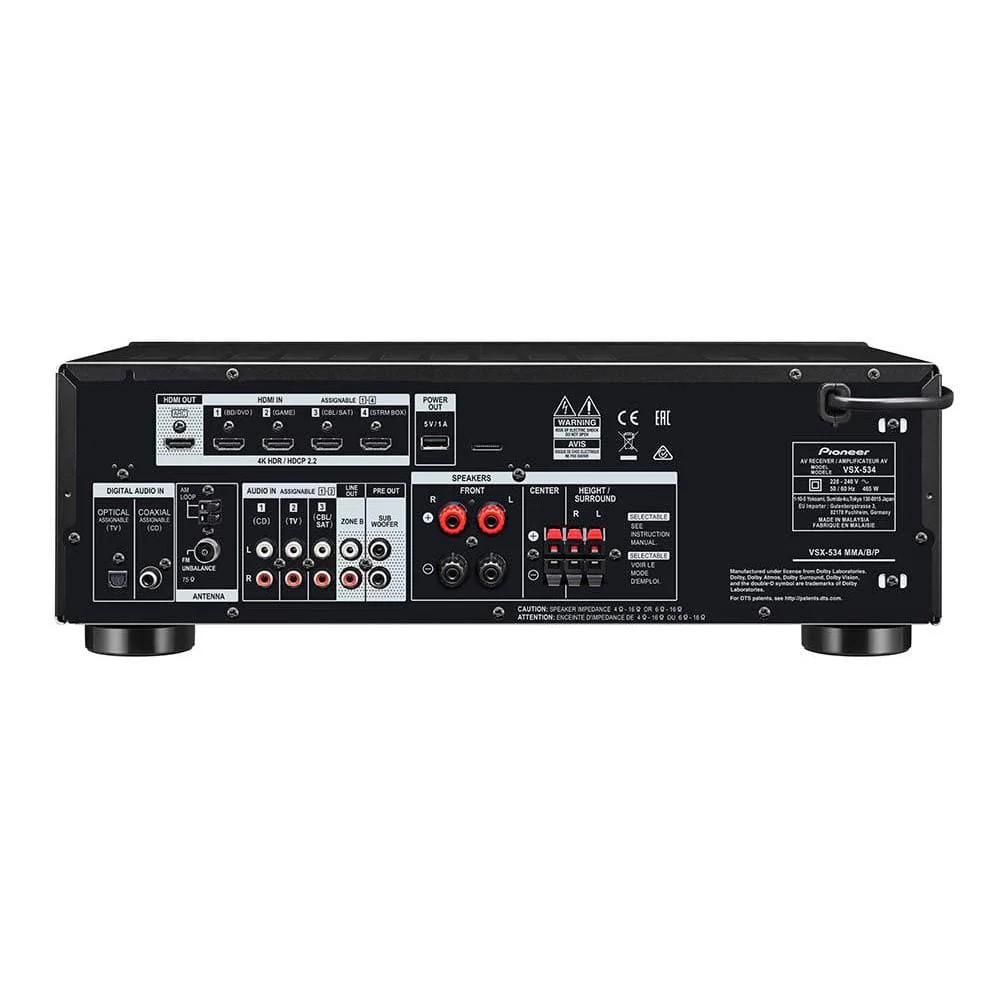 Pioneer VSX-534 5.2 Channel AV Receiver - Image 4