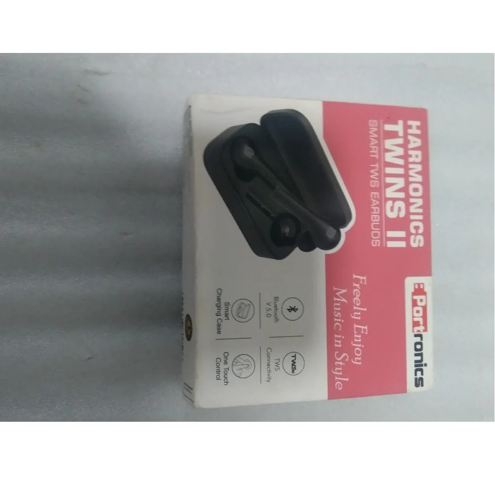 Portronics POR-1050 Harmonics Twins II True Wireless Stereo Bluetooth Earbuds- Black - Open Box B Stock - Image 6