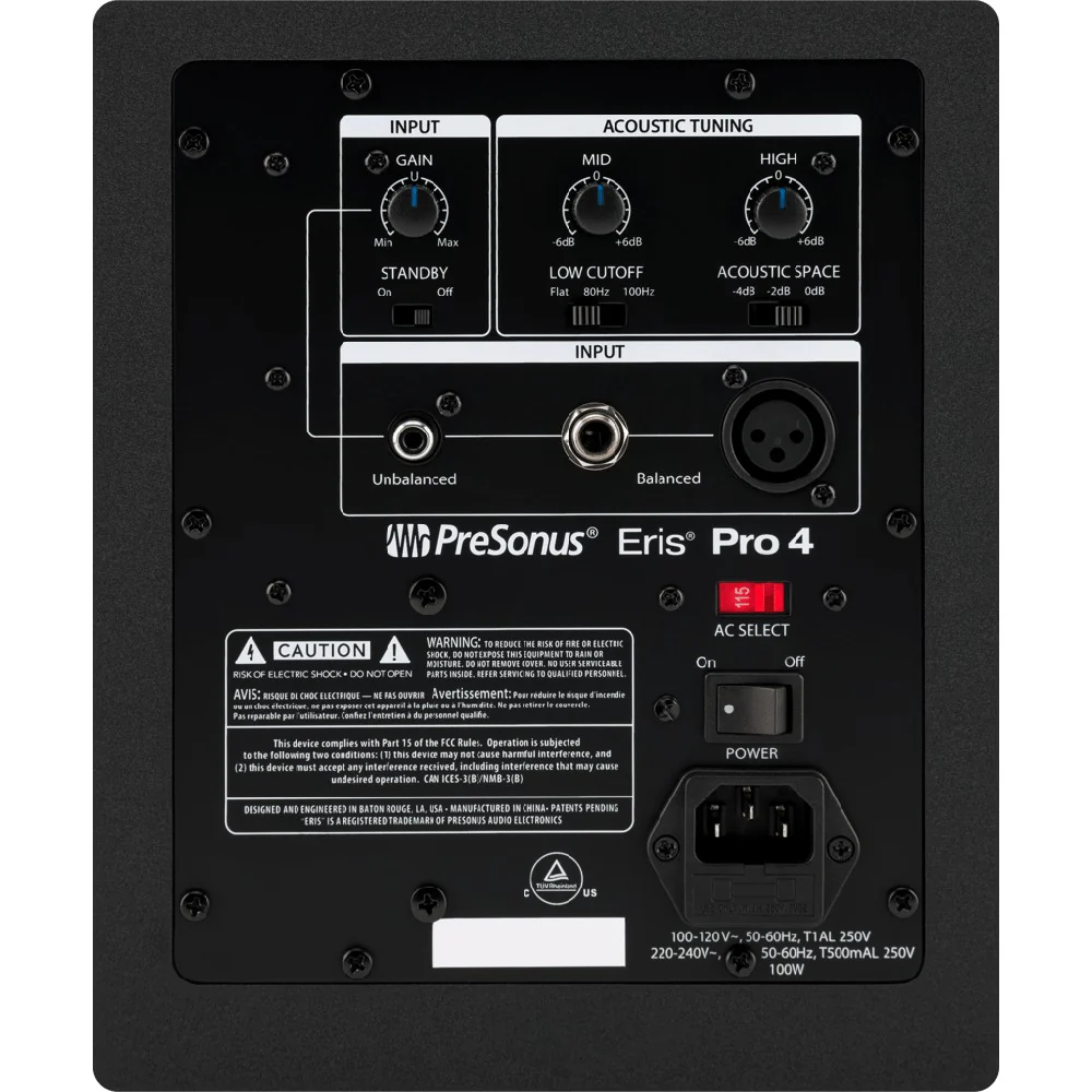 Presonus Eris Pro 4 2-Way Biamped Active 4.5-Inch Coaxial Studio Monitors - Single - Image 3