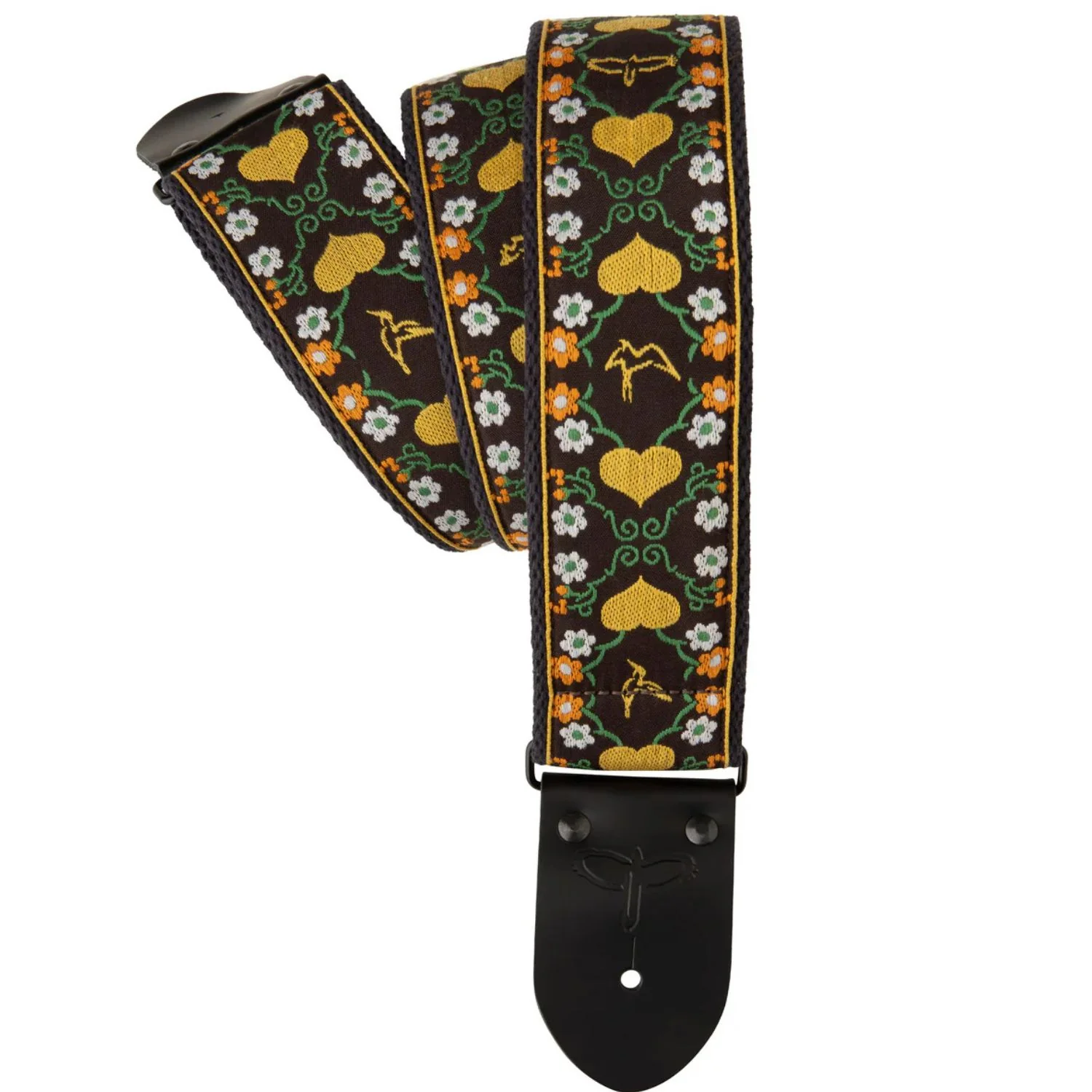 PRS Retro 2.5" Fleur Guitar Strap - Floral Yellow