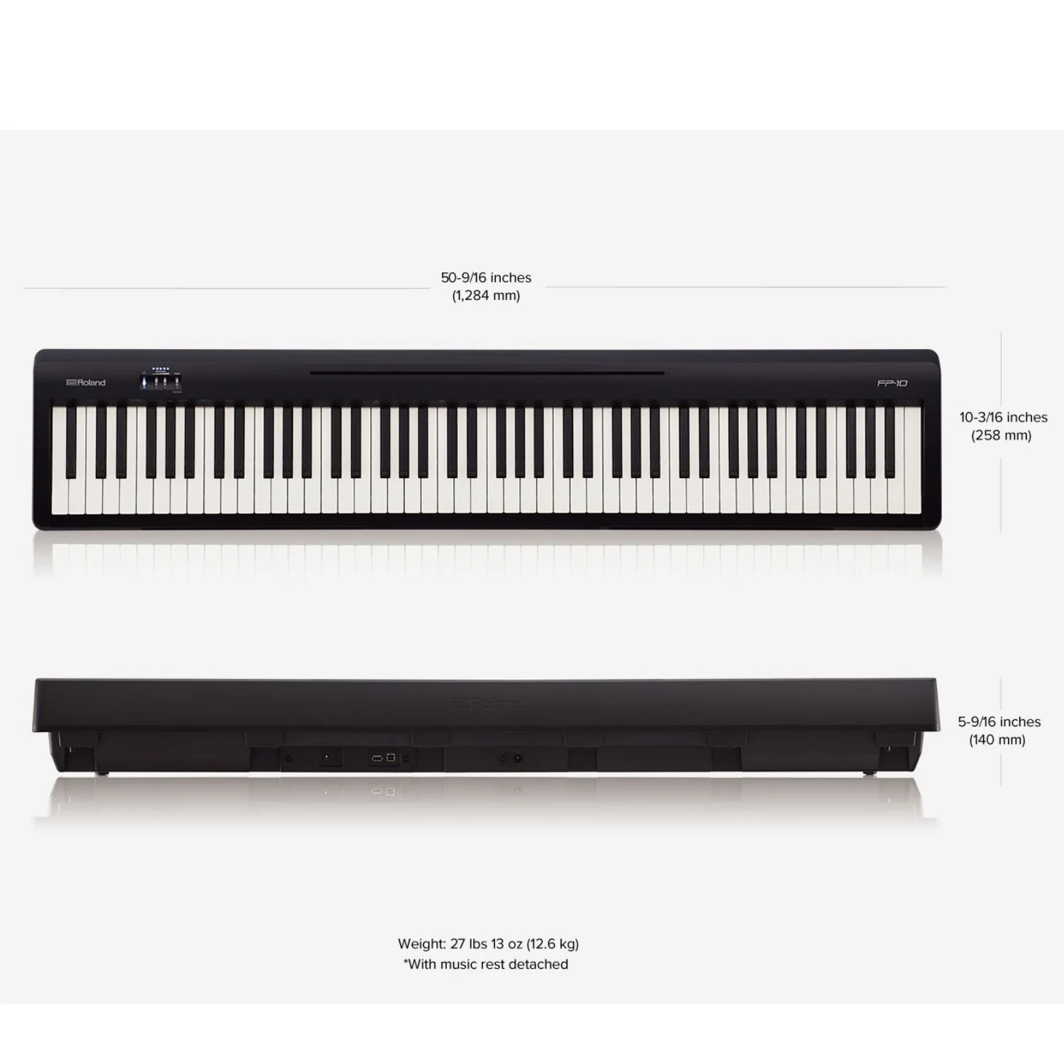 Roland FP-10 88-Key Digital Piano - Black - Image 9