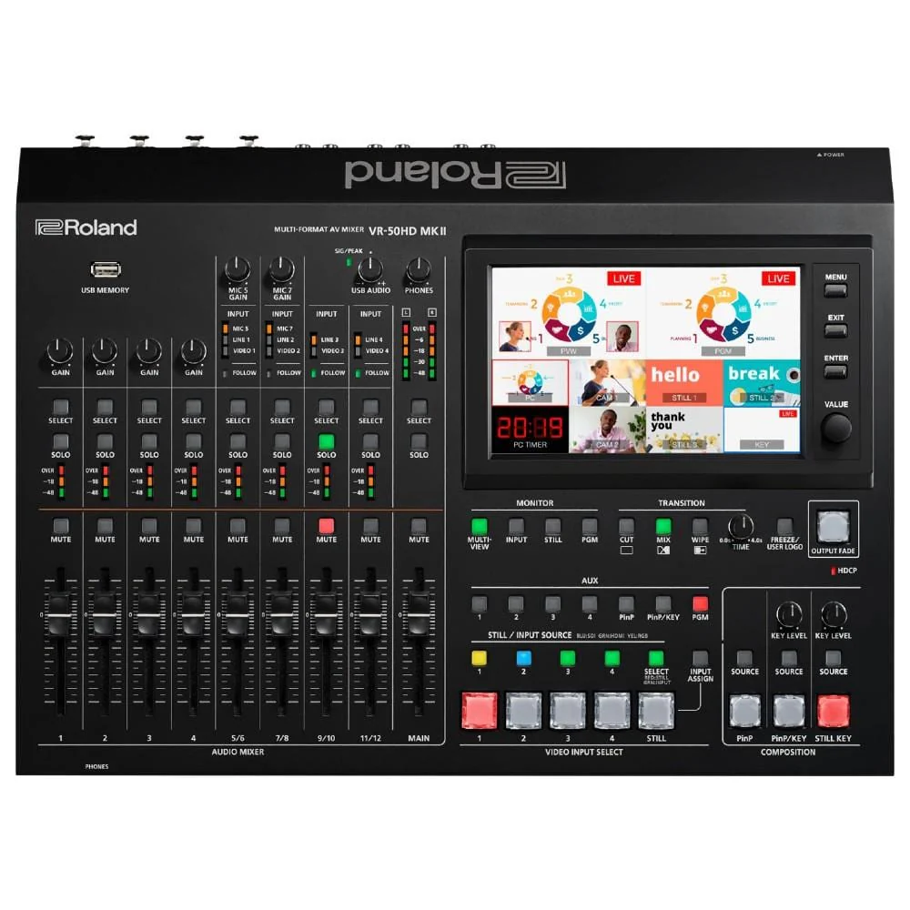Roland VR-50HDMK2 Multi-Format AV Mixer with USB 3.0 Streaming