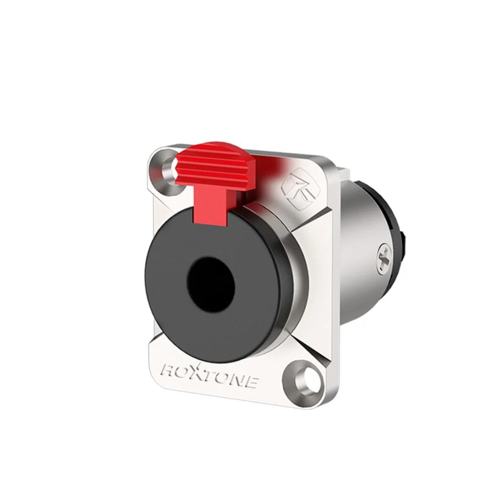 Roxtone RJ3FD-NT Chassis 6.3mm Stereo Jack Nickel Plated Shell with Tin plated Contact Socket