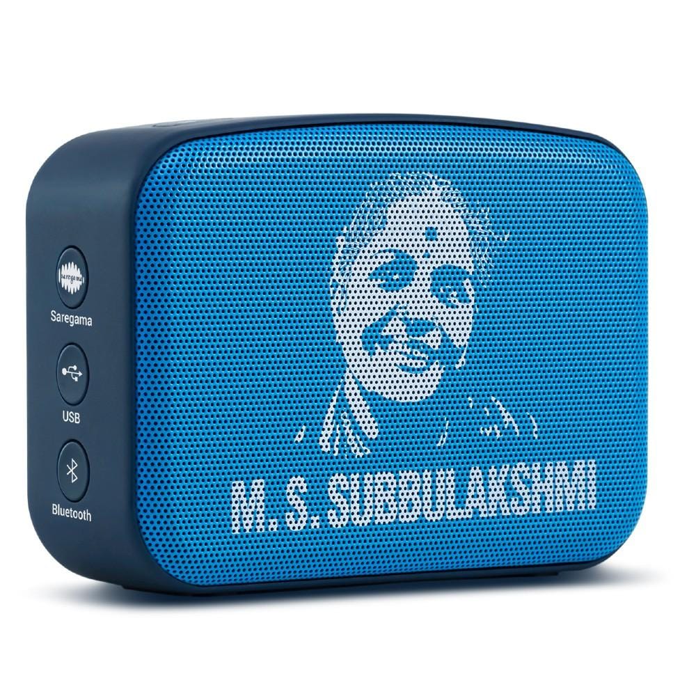 Saregama Carvaan Mini MS Subbulakshmi- Portable Music Player With Bluetooth/FM/AM/AUX- Aqua Blue - Image 2