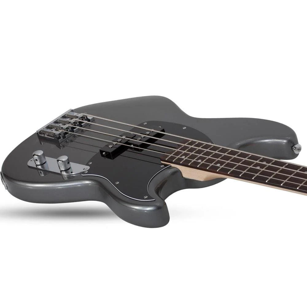 Schecter Banshee Bass 4-String Bass Guitar- Carbon Grey - Image 3