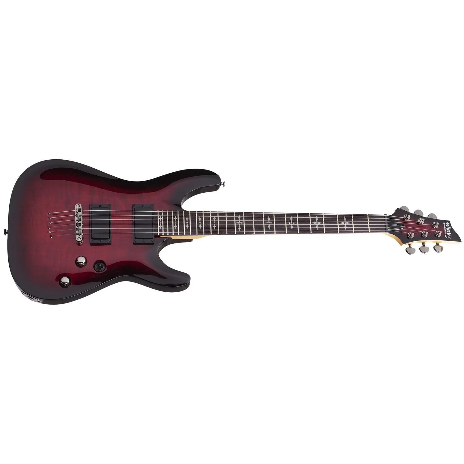 Schecter Demon 6 Flamed Maple Top 6-String Electric Guitar - Crimson Red Burst