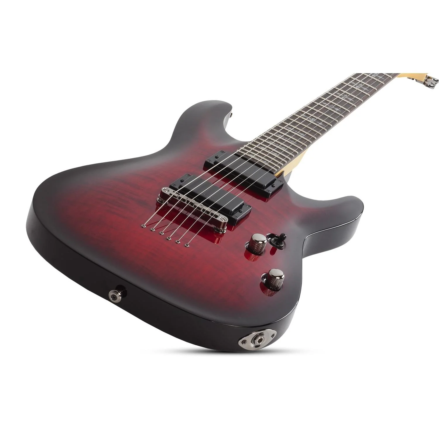 Schecter Demon 6 Flamed Maple Top 6-String Electric Guitar - Crimson Red Burst - Image 6