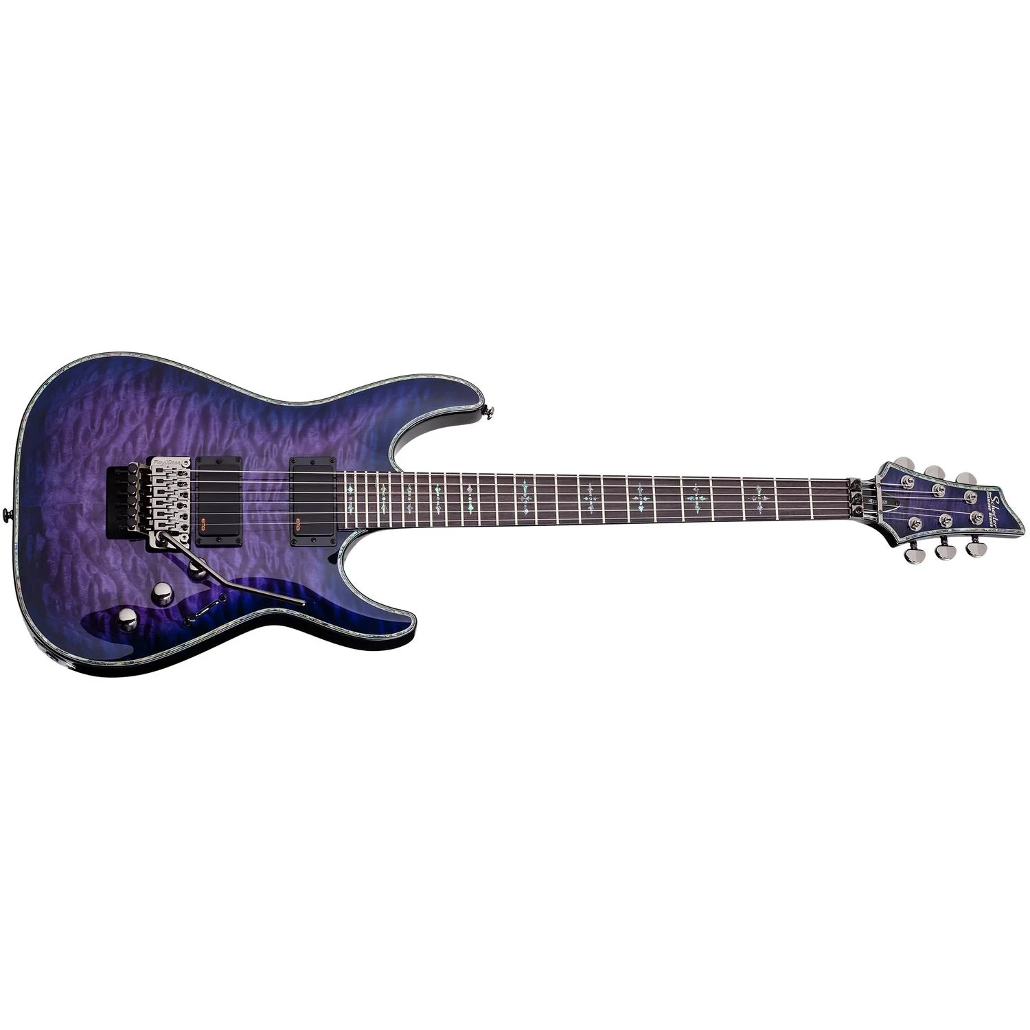 Schecter Hellraiser C-1 FR Electric Guitar - Trans Purple Burst