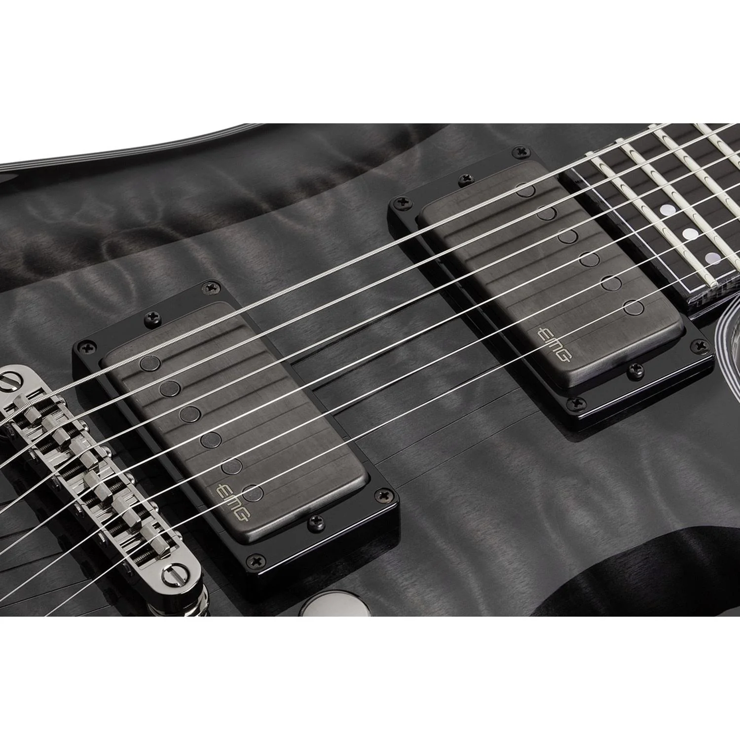 Schecter Hellraiser Hybrid C-1 Electric Guitar - Trans Black Burst - Image 6