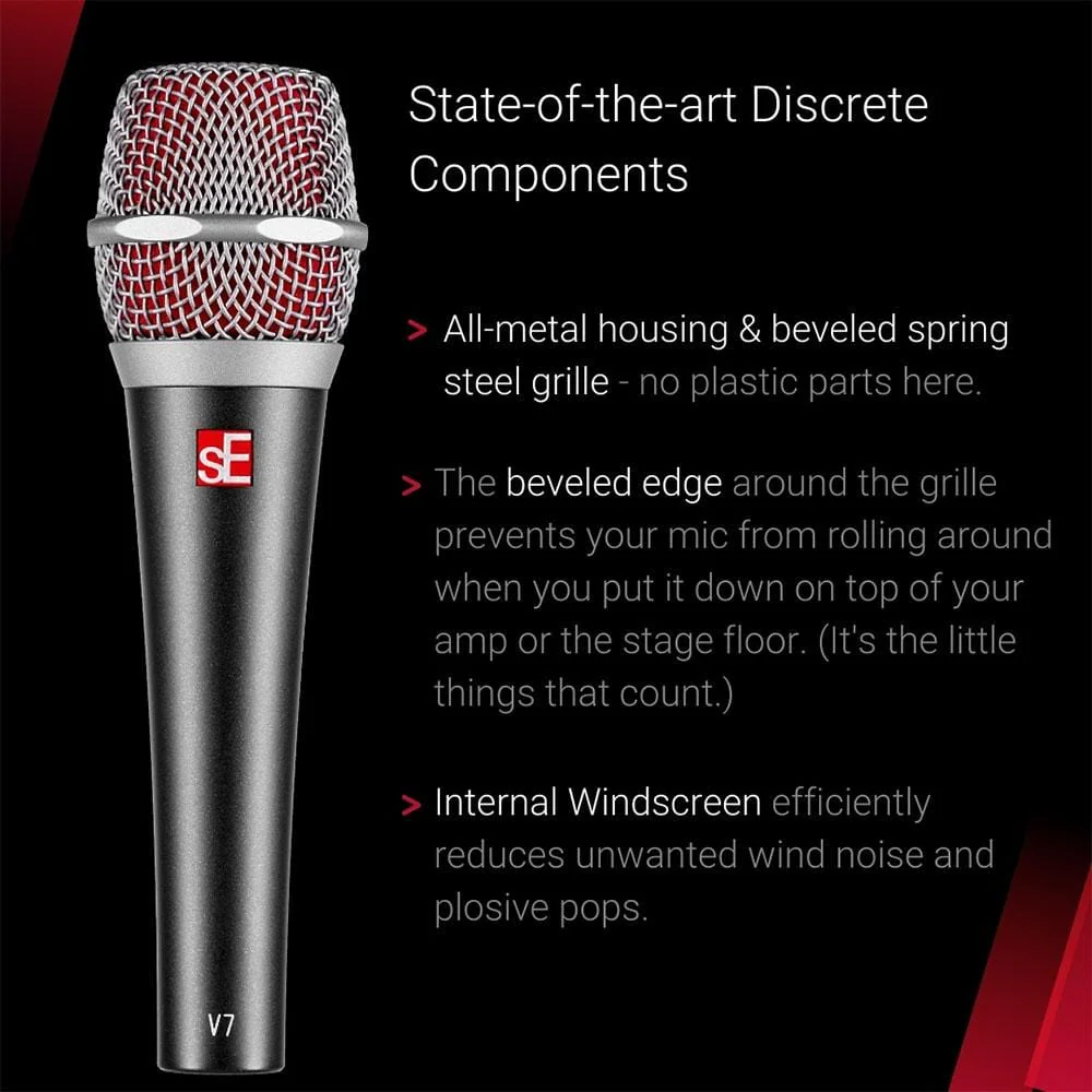 sE Electronics V7 Supercardioid Dynamic Microphone - Image 4