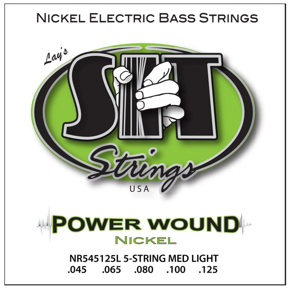 SIT Strings NR545125L Light Power Wound 5-String Nickel Bass Guitar Strings