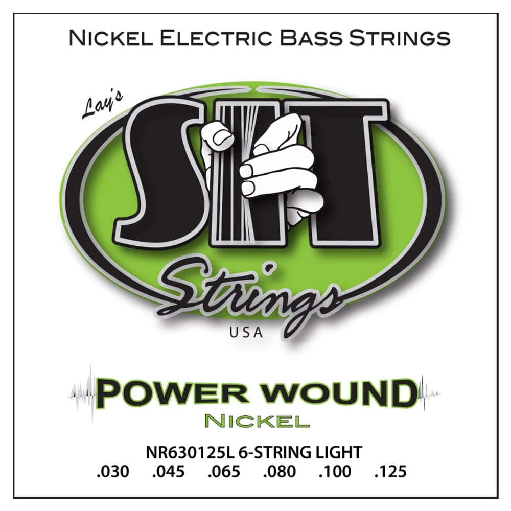 SIT Strings NR630125L Light Power Wound 6-String Nickel Bass Guitar Strings