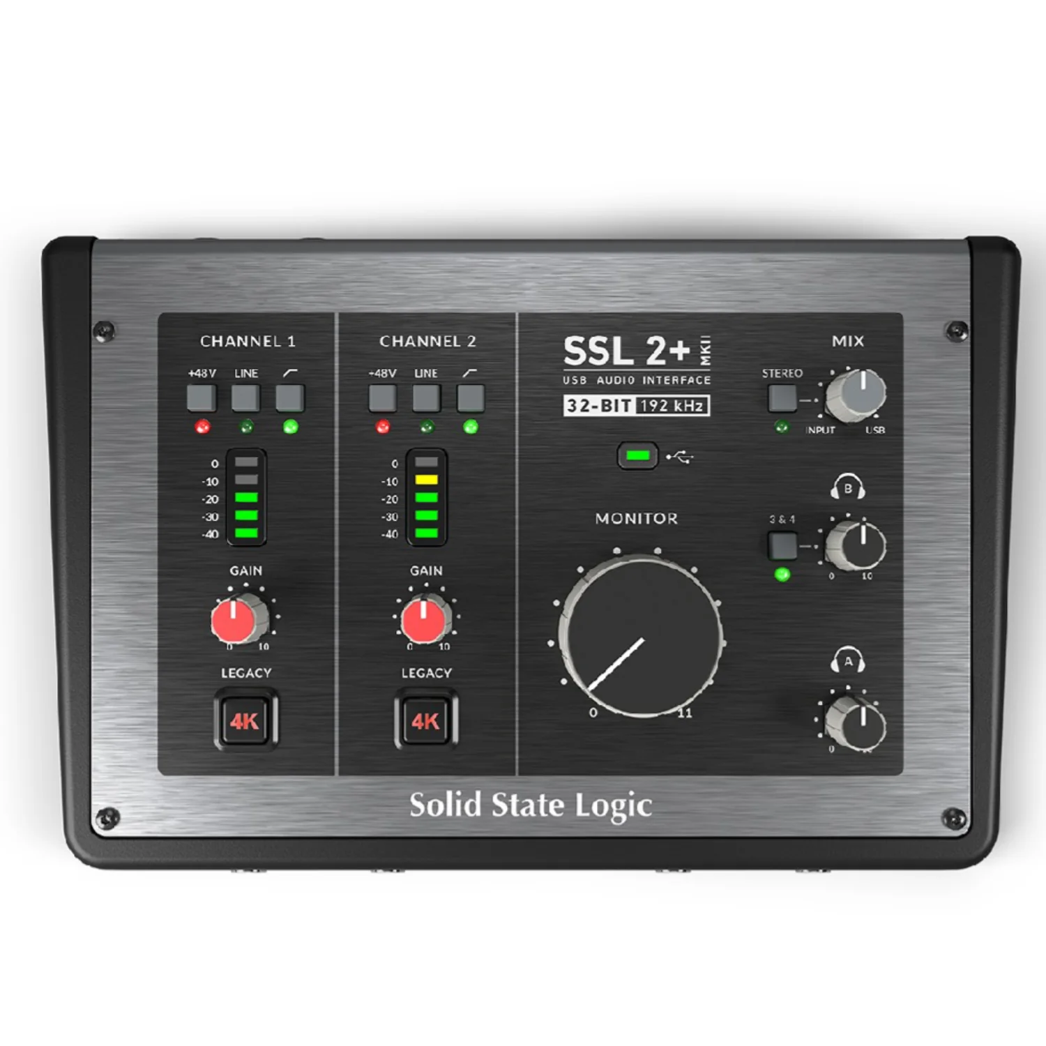 Solid State Logic SSL 2+ MKII 2-in 4-out USB Audio Interface