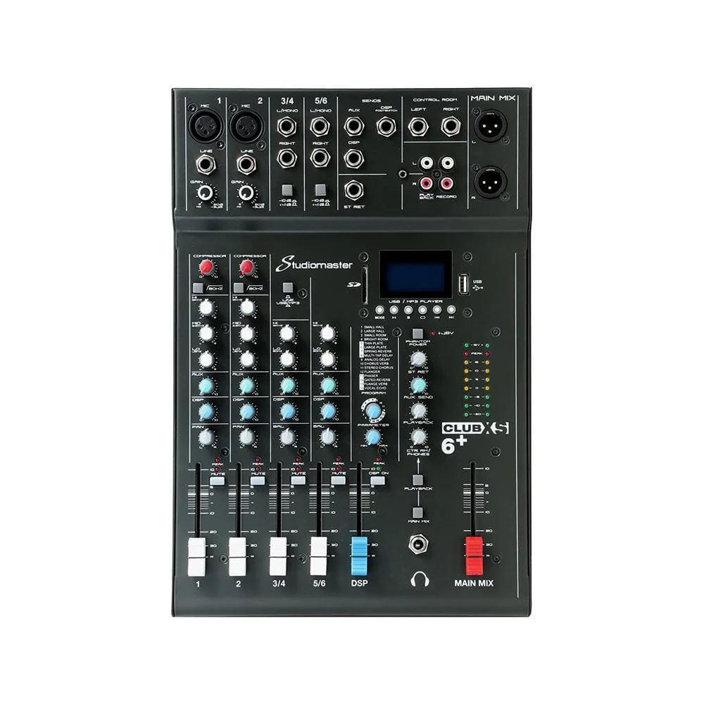 Studiomaster CLUB XS6+ 6 Channel Analog Mixer