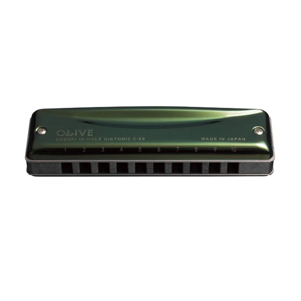 Suzuki Olive C 20 10 Hole Diatonic Harmonica - Image 5