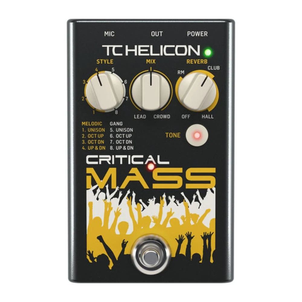 TC Helicon Critical Mass Studio Quality Vocal Stompbox for Large Group Sound Effects - Image 2