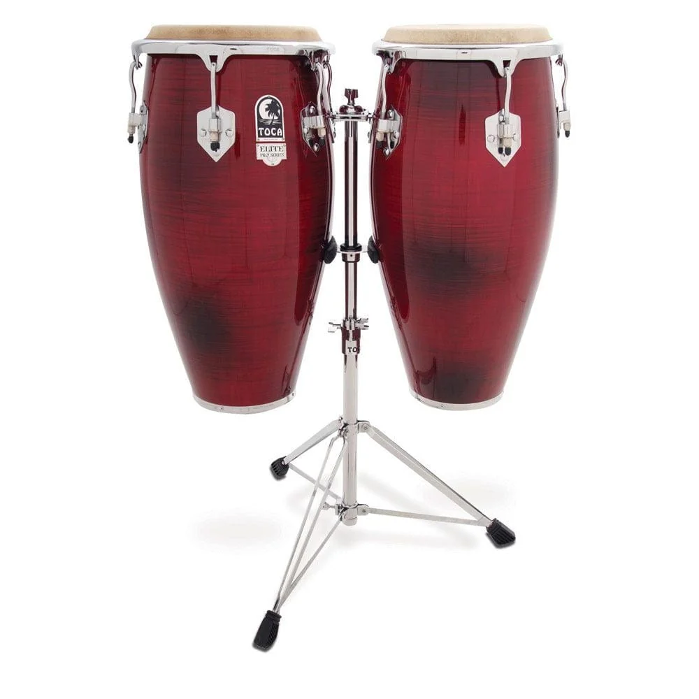 Toca 3100CF Elite Pro Wood Conga Set with Double Stand