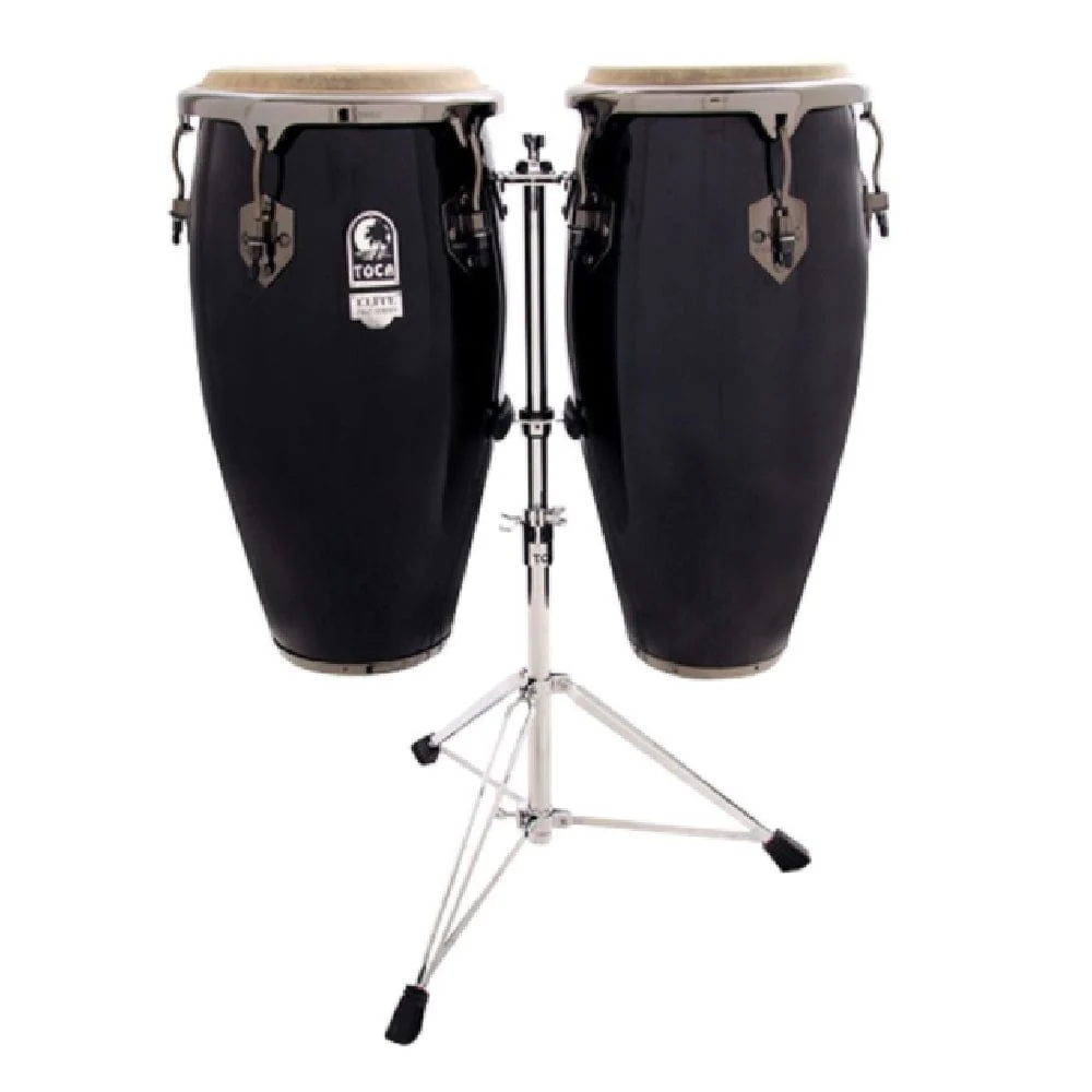 Toca Percussion 3100 Elite Pro 11" And 11.75" Fiberglass Conga Set With Stand