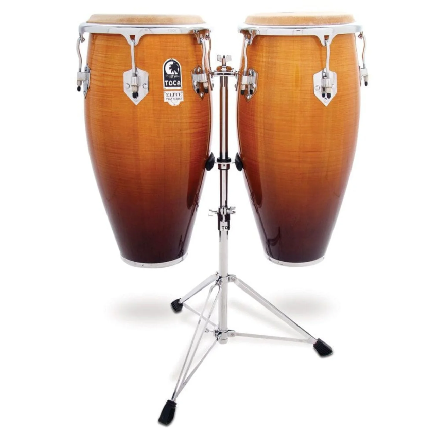 Toca Percussion 3100 Elite Pro 11" And 11.75" Wood Conga Set With Stand