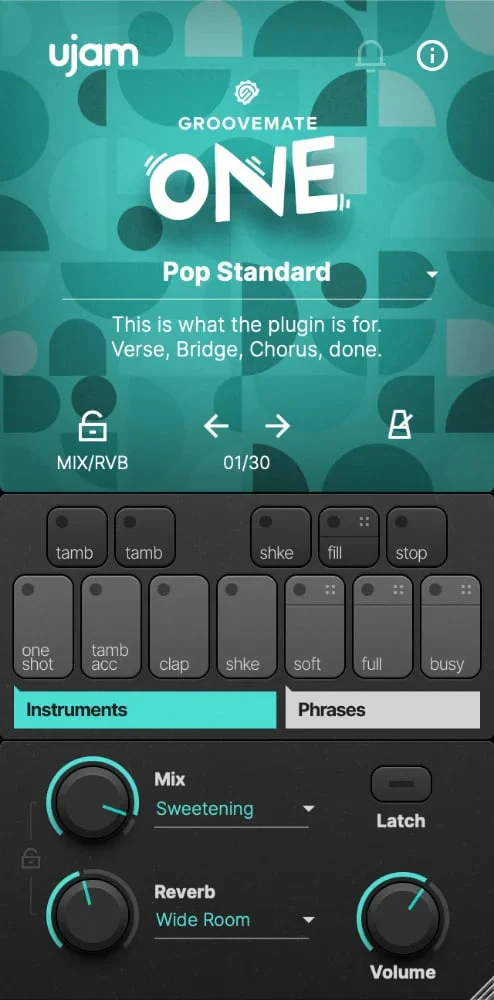 UJAM Groovemate ONE: Drum Machine – Professional Audio Software & Plugin - Image 3