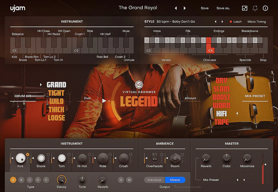 UJAM LEGEND: Drum Machine – Professional Audio Software & Plugin