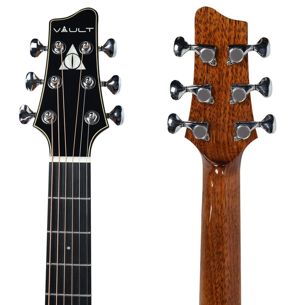 Vault Artisan Premium Acoustic Guitar with Solid Spruce Top and Solid Mahogany Back and Sides - Open Box - Image 6