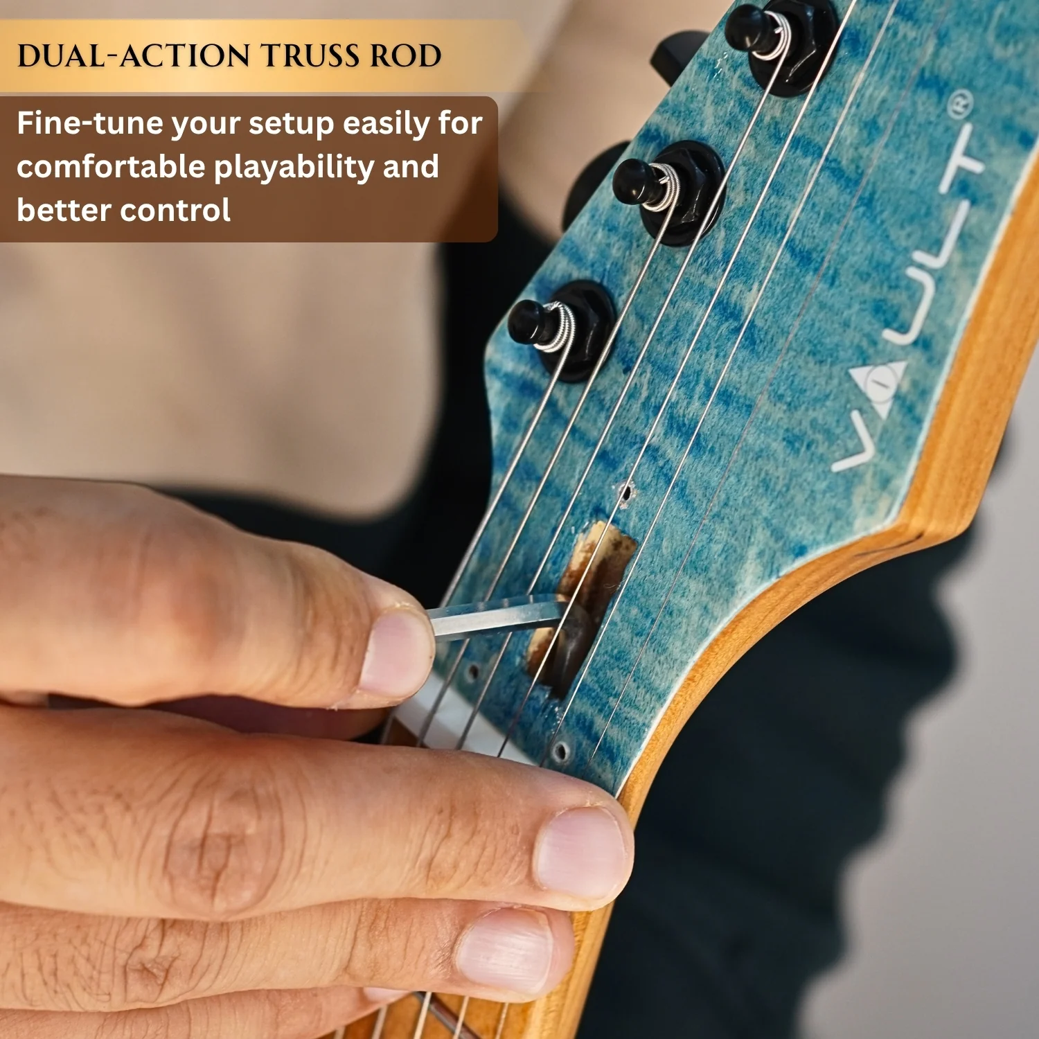 Vault Artisan RG Premium Electric Guitar with Dual Alnico V Humbuckers and Roasted Maple Neck - Image 7