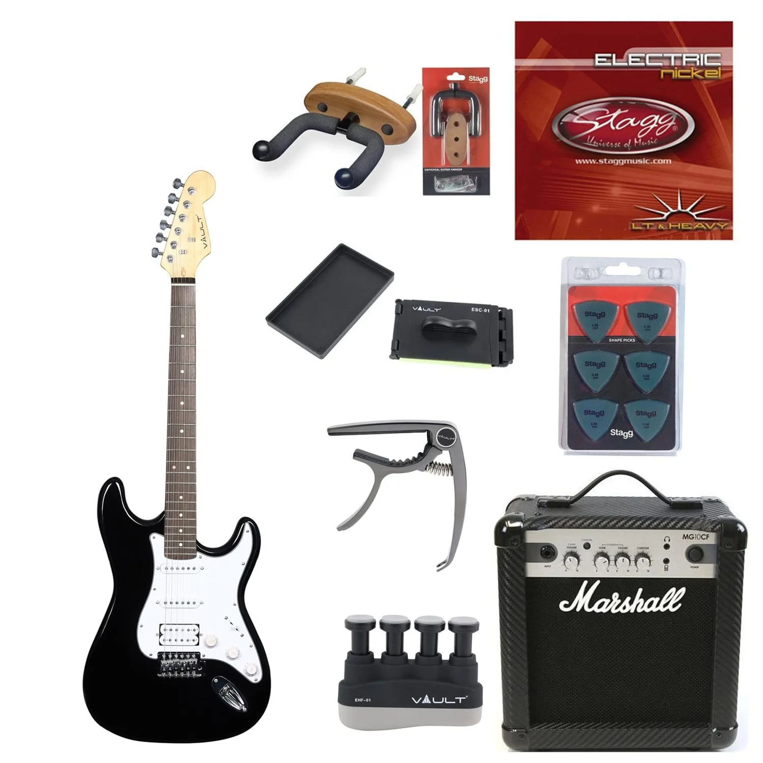 Vault ST1RW Electric Guitar Deluxe Bundle - Image 4