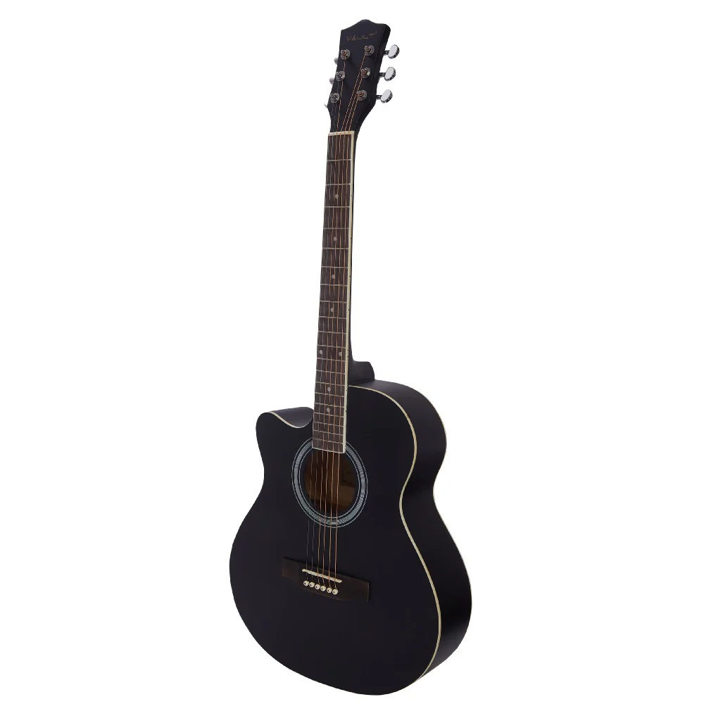 Vault EA20 Guitar Kit with Learn to Play Ebook, Bag, Strings, Straps, Picks, String winder & Polishing Cloth - 40 inch Cutaway Acoustic Guitar - Image 67