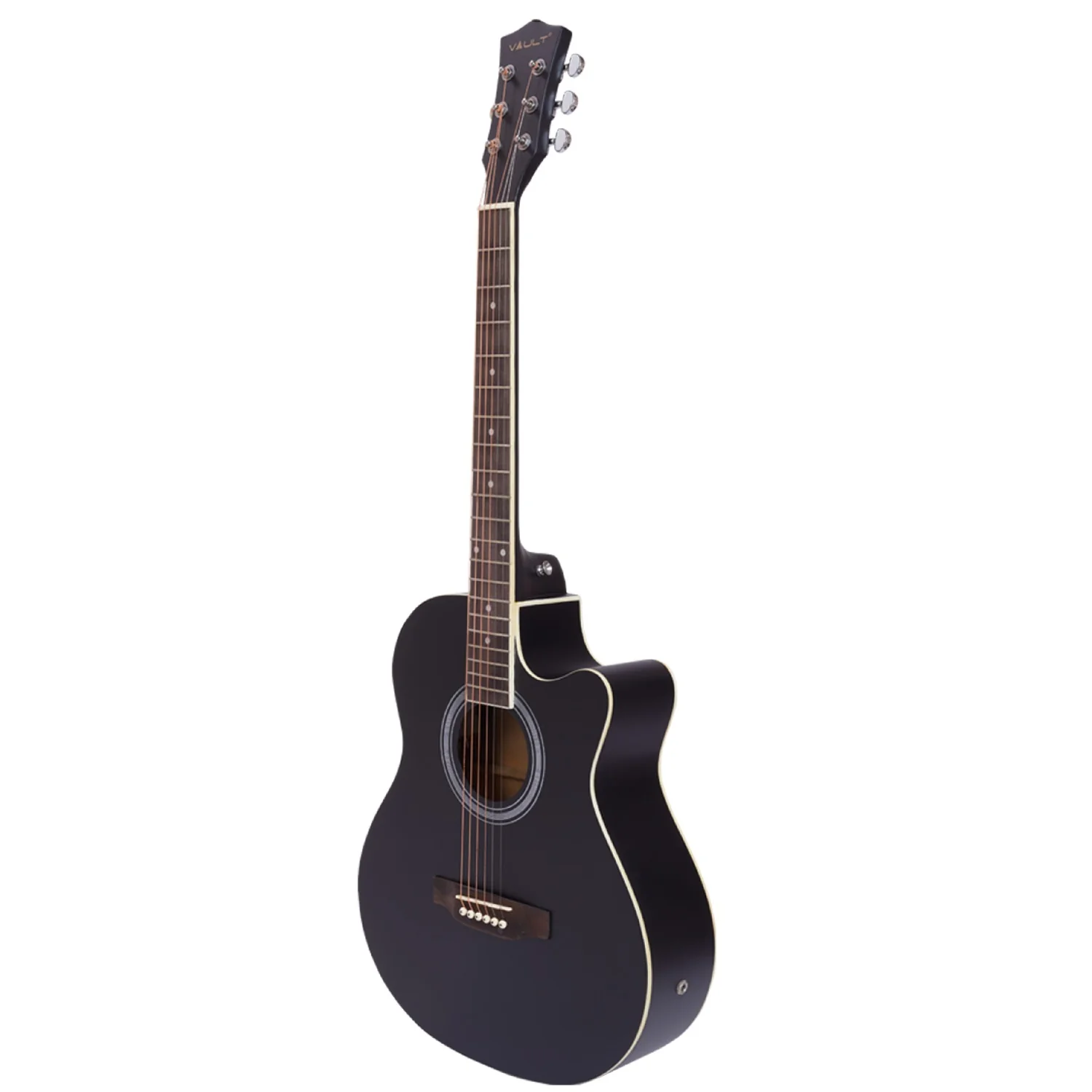 Vault EA20 Guitar Kit with Learn to Play Ebook, Bag, Strings, Straps, Picks, String winder & Polishing Cloth - 40 inch Cutaway Acoustic Guitar - Image 76