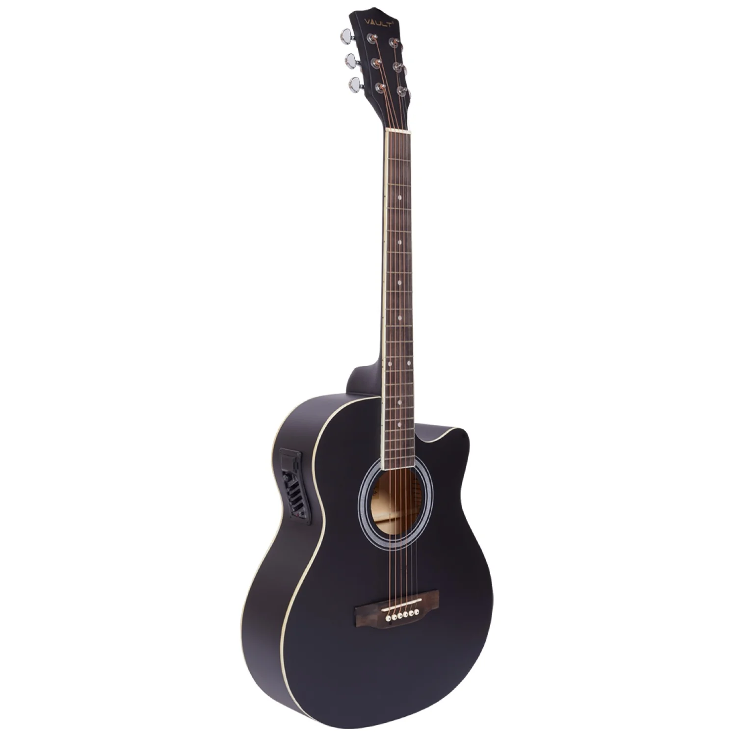 Vault EA20 Guitar Kit with Learn to Play Ebook, Bag, Strings, Straps, Picks, String winder & Polishing Cloth - 40 inch Cutaway Acoustic Guitar - Image 77