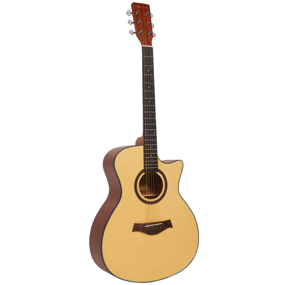 Vault EA25 Grand Auditorium Shape Acoustic Guitar with Bubinga Back and Sides - Open Box - Image 2