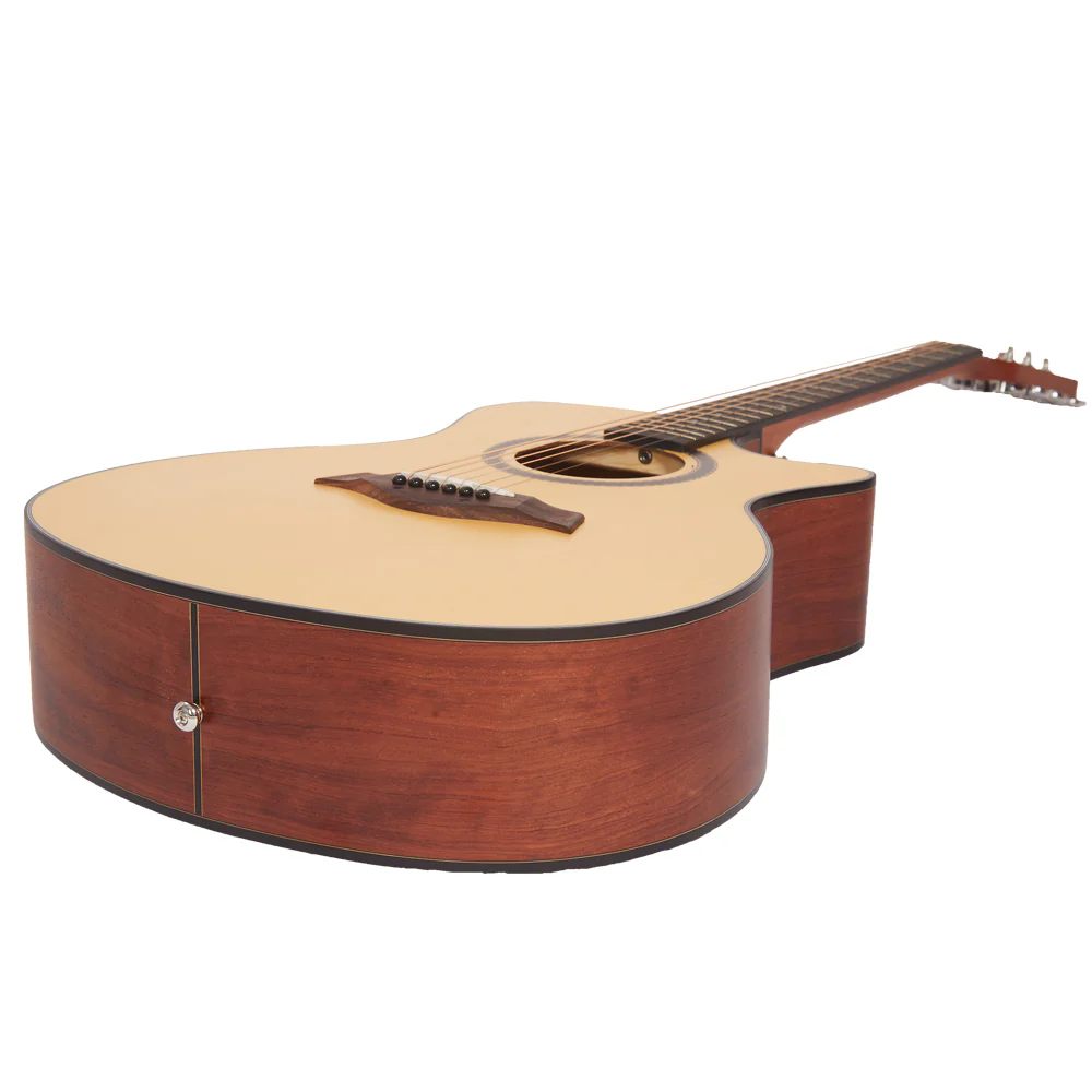 Vault EA25 Grand Auditorium Shape Acoustic Guitar with Bubinga Back and Sides - Open Box - Image 4