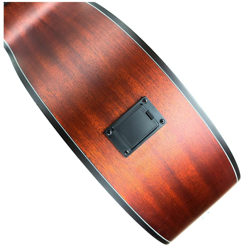 Vault EA40CE 41 inch Premium Solid Spruce-Top Cutaway Electro Acoustic Guitar with Bag, Strap, Picks, Tuner, Polishing Cloth & Ebook - Image 6
