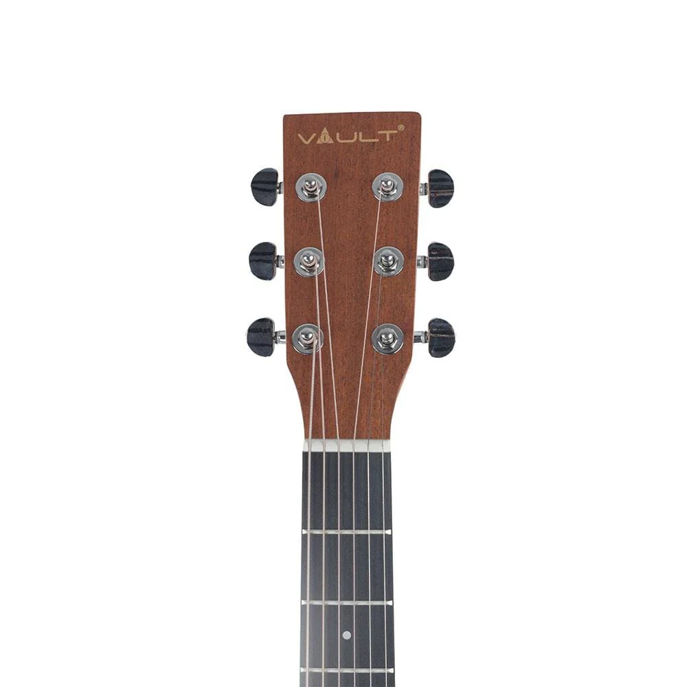 Vault EA40CE 41 inch Premium Solid Spruce-Top Cutaway Electro Acoustic Guitar with Bag, Strap, Picks, Tuner, Polishing Cloth & Ebook - Image 7