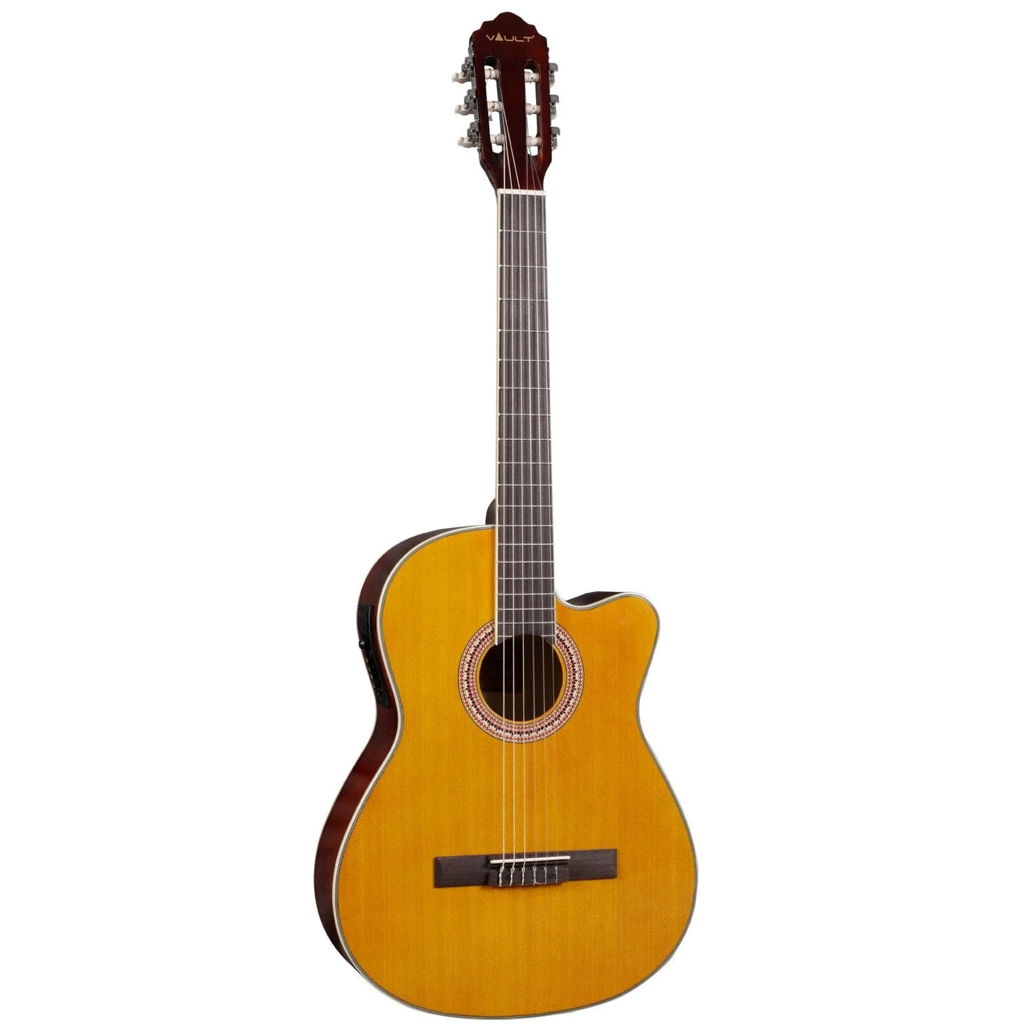 Vault EC3920CYW 39-inch Premium Cutaway Classical Guitar with EQ-7545R EQ/Pickup - Natural - Image 4