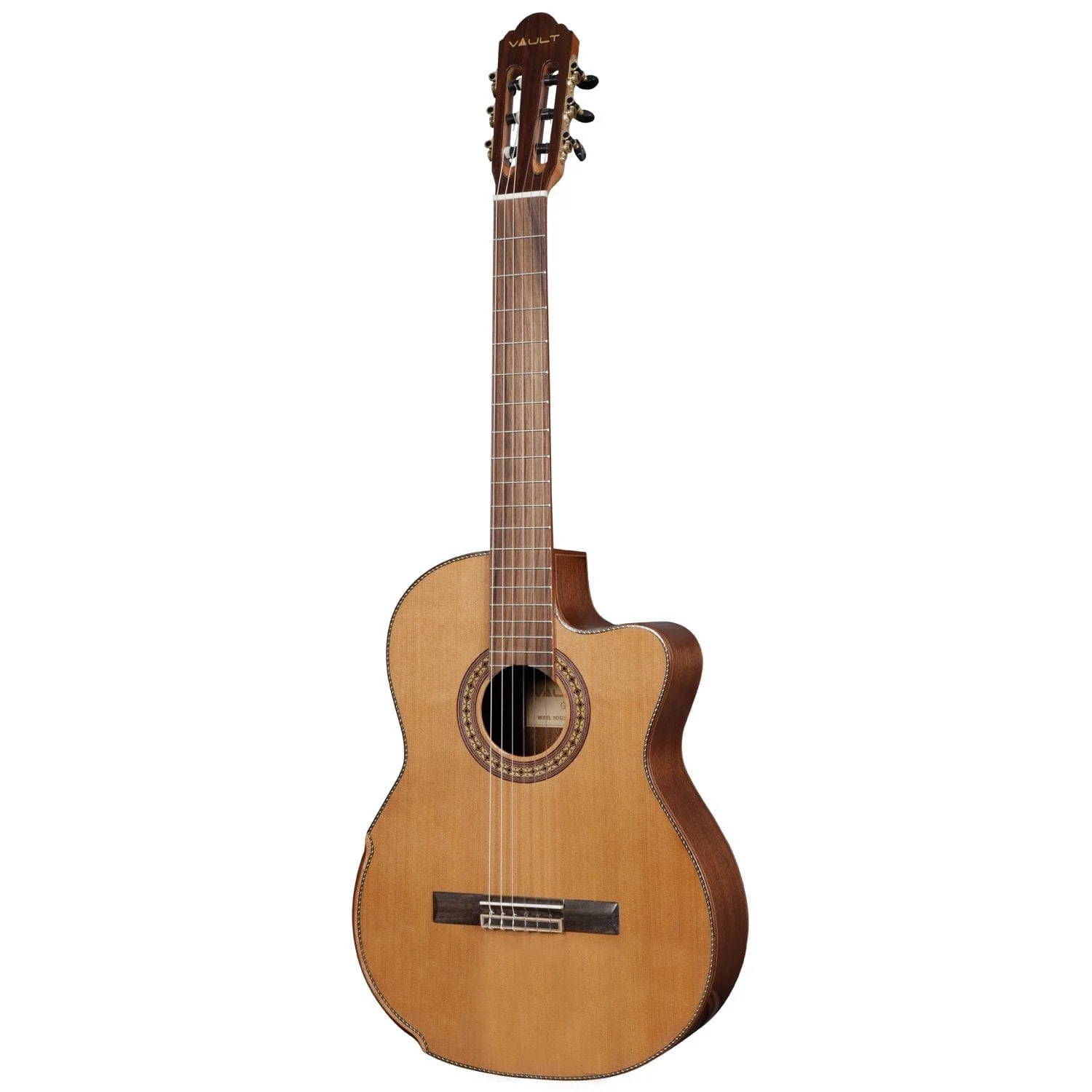 Vault EC3970 39 inch Premium Cutaway Classical Guitar with Fishman Pickup - Image 3