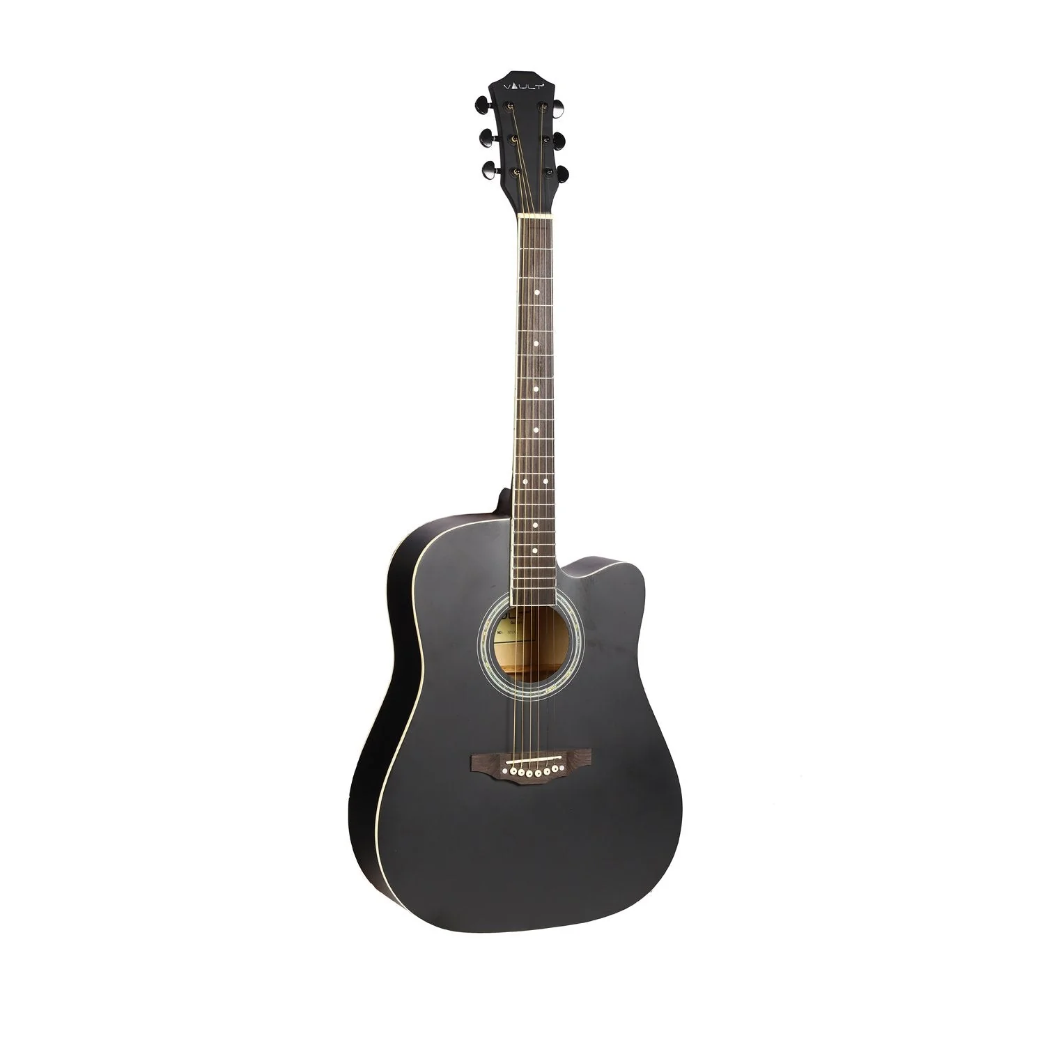 Vault ED-10C 41 inch Cutaway Acoustic Guitar with Bag, Strings, Straps, Picks, Stringwinder & Polishing Cloth - Image 8