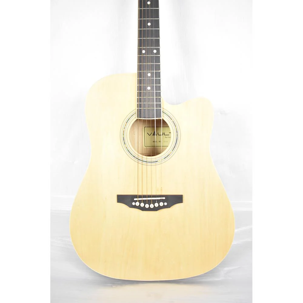 Vault ED-10CE 41 inch Cutaway Electro Acoustic Guitar - Natural - Open Box B Stock - Image 10