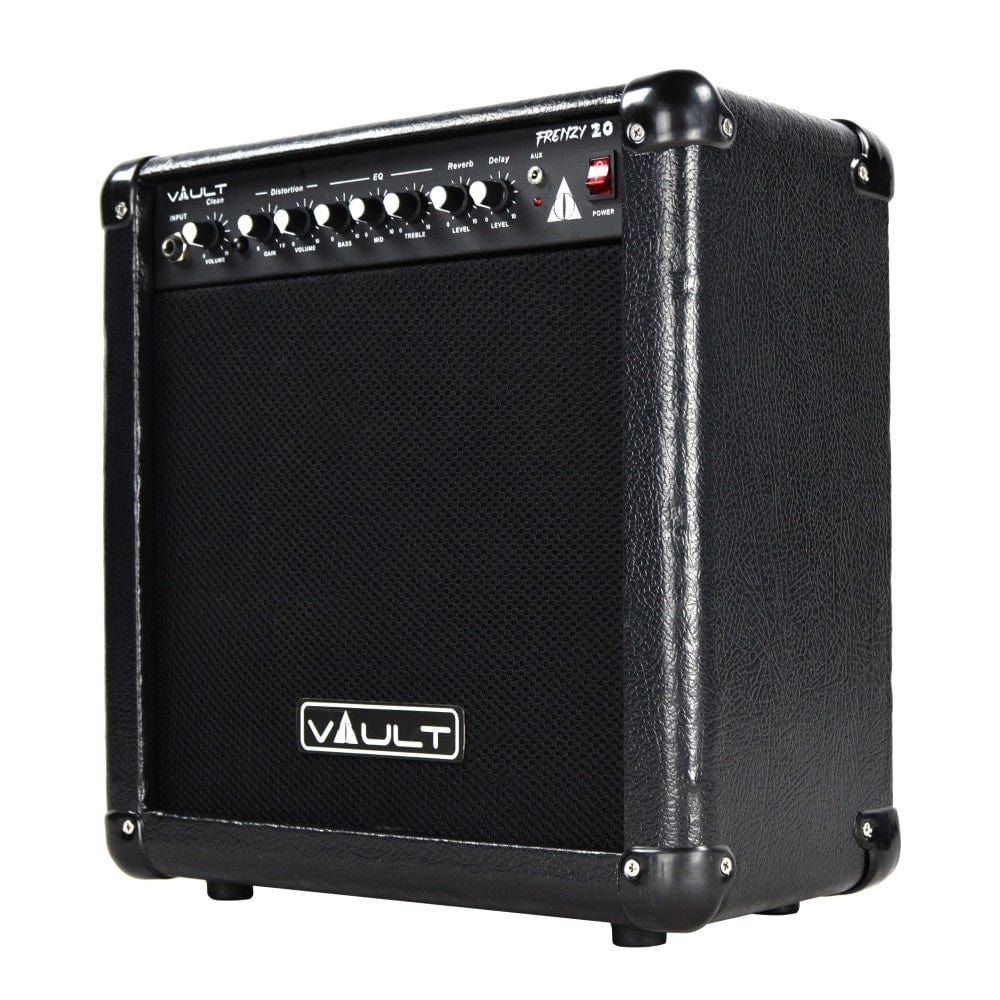 Vault Frenzy 20 Watt Combo Guitar Amplifier with Analog Distortion, Reverb & Delay All Playable Together - Open Box - Image 3