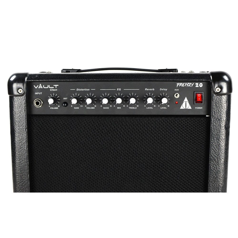 Vault Frenzy 20 Watt Combo Guitar Amplifier with Analog Distortion, Reverb & Delay All Playable Together - Open Box - Image 6